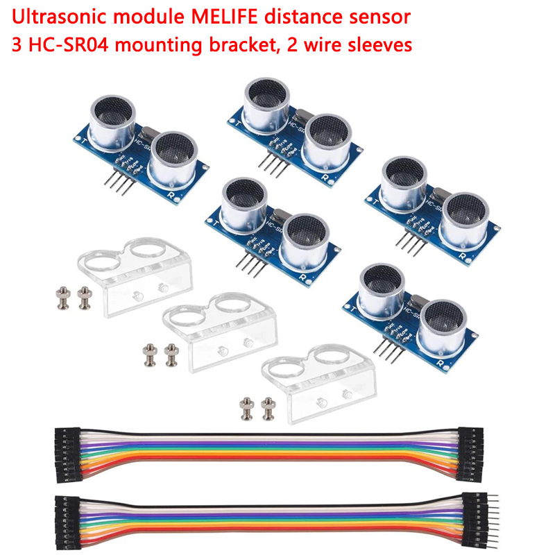 Ultrasonic Sensor Hc-Sr04 - 5 modułów ultradźwiękowych, czujnik odległości MELIFE,