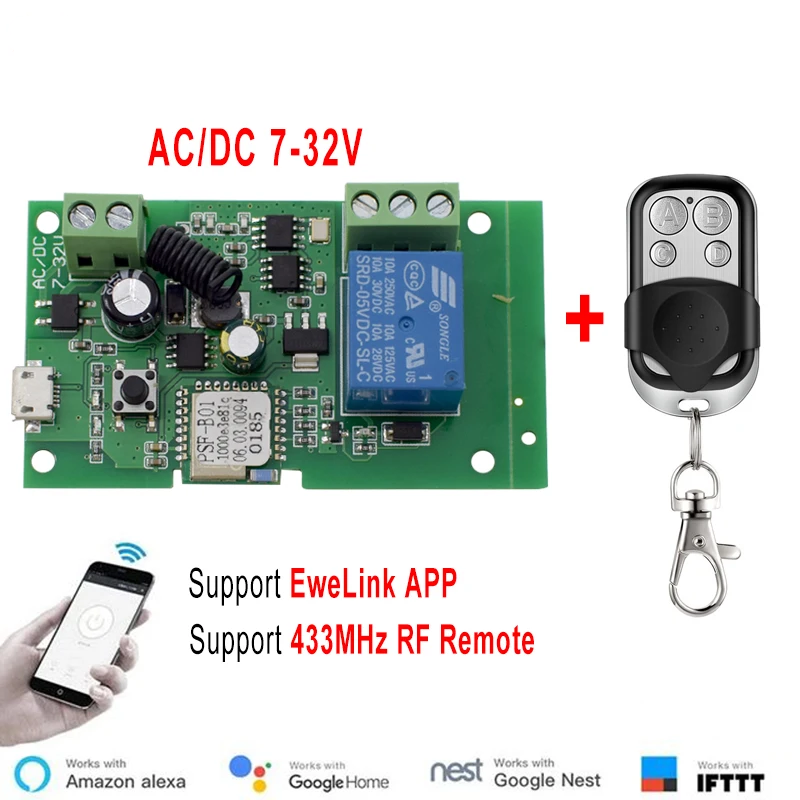 Ewelink AC/DC 5V 7V-32V 1-kana – Relay Module 1 Channel recenzja i cena