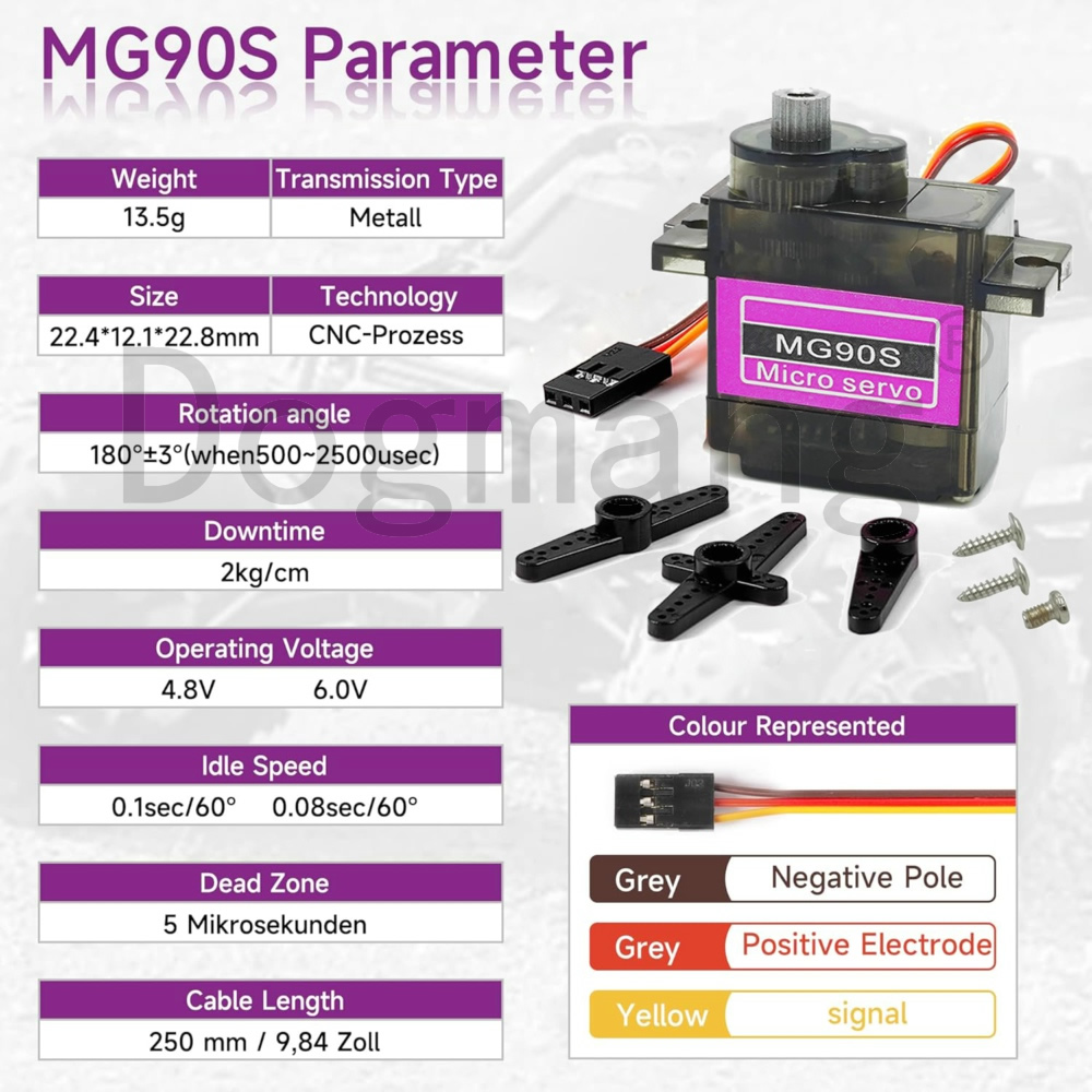 MG90S Serwo 1/2/4/10/20/50 szt – Servo Sg90 recenzja i cena