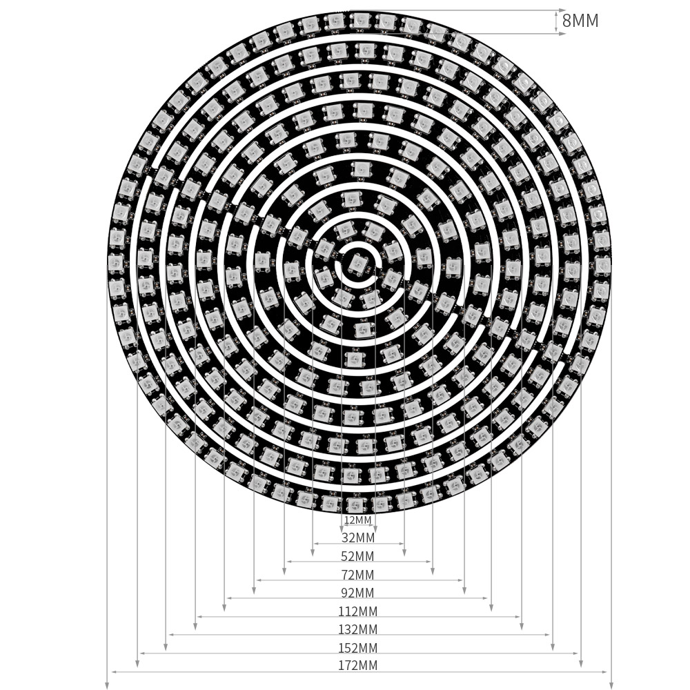 WS2812B RGBIC LED Pierścień In – Neopixel recenzja i cena